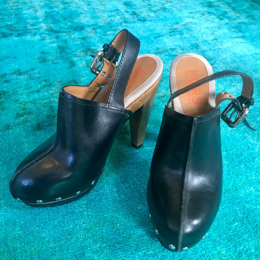 Sexy Michael Kors Leather Biker Heels